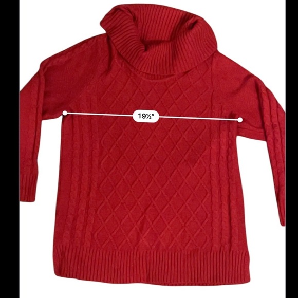 Calvin Klein Red knit cowl neck sweater sweater dress - Picture 9 of 10